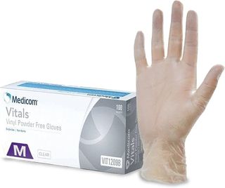 MED CLEAR P/FREE VINYL GLOVES (100/SL) 1000/CTN