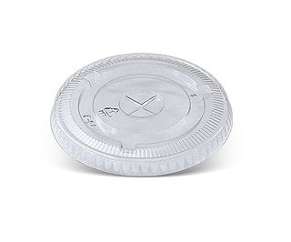 PET FLAT LID W XSLOT FITS 10/12OZ CUP 1000/CTN