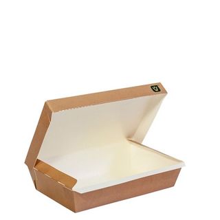 CONT RECT AQUES LINED CORE BRN 350ML(115/460)