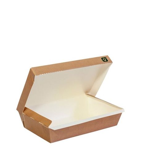 CONT RECT AQUES LINED CORE BRN 350ML(115/460)