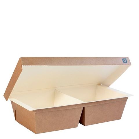 CONTAINER RECT 2 COMPARTMENT 1000ML