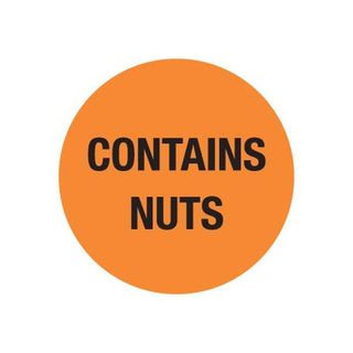LABEL-24MM FOOD CONTAINS NUTS (75020)