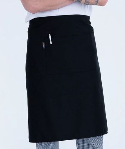 CHEFS BLACK PC 3/4 WAIST APRON (POCKET)