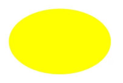 LABELS - PLAIN OVAL YELLOW  68X43