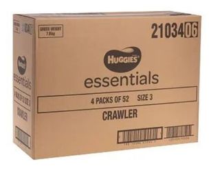 HUGGIES ESSENTIALS NAPPY CRAWLER (6-11KG) 52X4