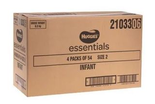 HUGGIES ESSENTIALS NAPPY INFANT (4-8KG) 54X4