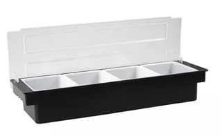 CONDIMENT DISPENSER-PLASTIC, BLACK, 4 CO