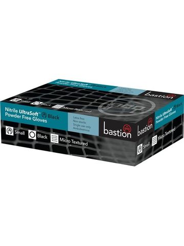 NITRILE ULTRA SOFT BLACK P/FREE SMALL GLOVES 100/1000