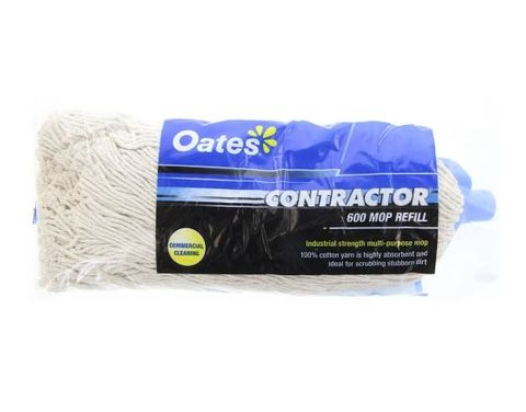 600GM WHITE CONTRACTOR MOP HEAD (MH-CO-30)