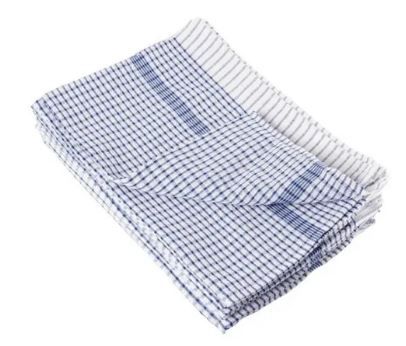 TEA TOWEL BLUE (EACH)  10/PKT