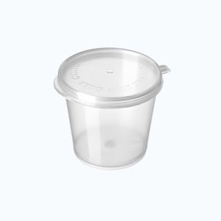 GENFAC P100 28CC Round Hinged Lid Container 50/1000