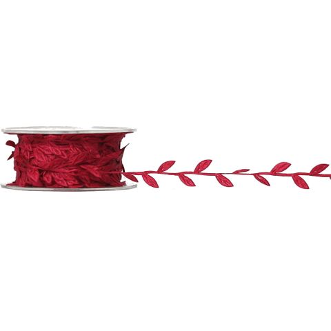 LEAF STRING 30mm x 25Mtr BURGUNDY