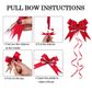 PULL BOW MATT METALLIC 14mm RED (PACK OF 100)