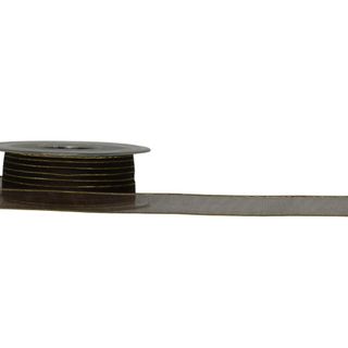 ORGANZA GOLD WOVEN EDGE 10mm x 50Mtr CHOCOLATE
