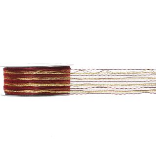 COLOUR WEAVE 40mm x 20M BURGUNDY/GOLD-BUY1 GET1 FREE