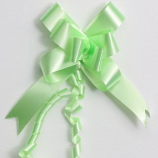 PULL BOW PLAIN 22mm LIME GREEN (PACK OF 100)