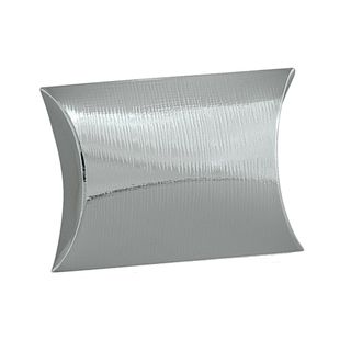 PILLOW SMALL 70(L)x70(W)x25(H)mm METALLIC SILVER  (PACK OF 10)