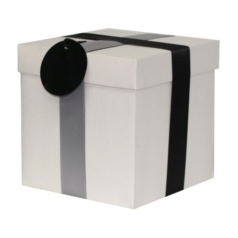 IVORY BIANCO TALL BOX MEDIUM 16.5(L) x 16.5(W) x 17(H) cm