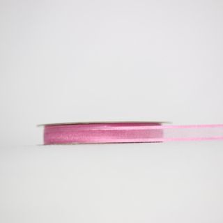 ORGANZA SATIN EDGE (CAPRICE) 15mm x 23Mtr LOLLY PINK