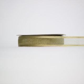 ORGANZA SATIN EDGE (CAPRICE) 15mm x 23Mtr SAGE GREEN