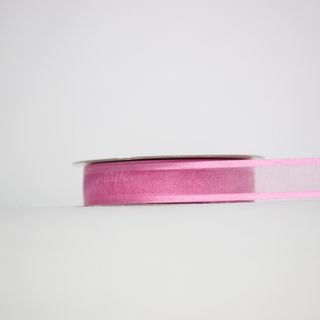 ORGANZA SATIN EDGE (CAPRICE) 10mm x 23Mtr LOLLY PINK