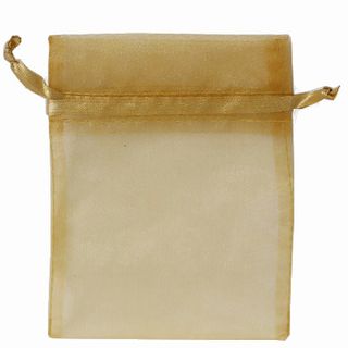 POUCH ORGANZA SMALL14(H) x 10(W)cm GOLD (PACK OF 10)