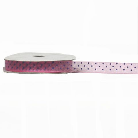 SHEER TINY DOT 10mm x 9Mtr PINK/BLUE DOTS