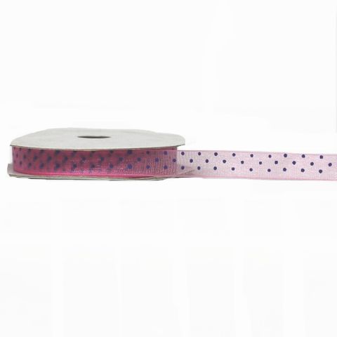 SHEER TINY DOT 10mm x 9Mtr PINK/BLUE DOTS