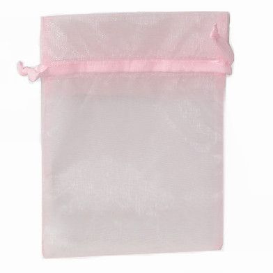 POUCH ORGANZA MEDIUM 17(H) x 12.5(W)cm LIGHT PINK (PACK OF 10)