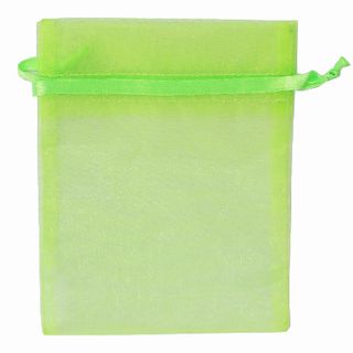 POUCH ORGANZA SMALL14(H) x 10(W)cm LIME GREEN (PACK OF 10)