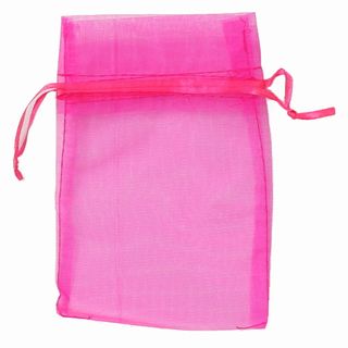 POUCH ORGANZA SMALL15(H) x 10(W)cm HOT PINK (PACK OF 10)