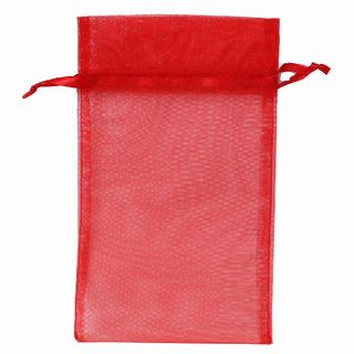 POUCH ORGANZA LARGE 25(H) x 15(W)cm RED (PACK OF 10)