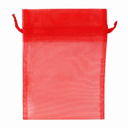 POUCH ORGANZA MEDIUM 17(H) x 12.5(W)cm RED (PACK OF 10)
