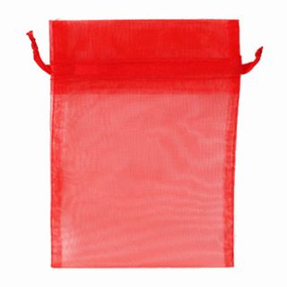 POUCH ORGANZA MEDIUM 17(H) x 12.5(W)cm RED (PACK OF 10)