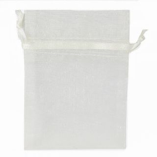 POUCH ORGANZA MINI 10(H) x 7.5(W)cm CREAM (PACK OF 10)