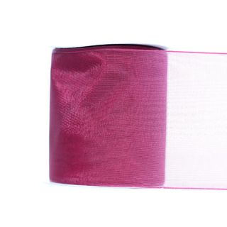 ORGANZA WOVEN EDGE (MONO EDGE) 70mm x 23Mtr WINE