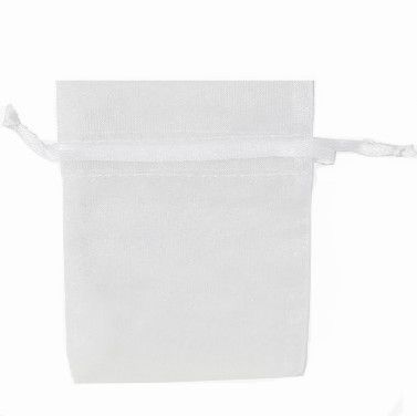 POUCH ORGANZA MINI 10(H) x 7.5(W)cm WHITE (PACK OF 10)