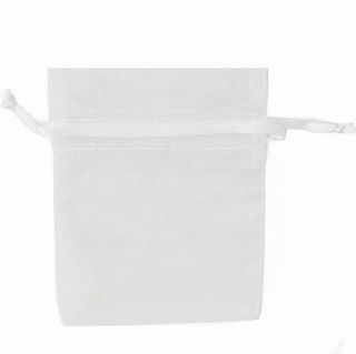 POUCH ORGANZA MINI 10(H) x 7.5(W)cm WHITE (PACK OF 10)