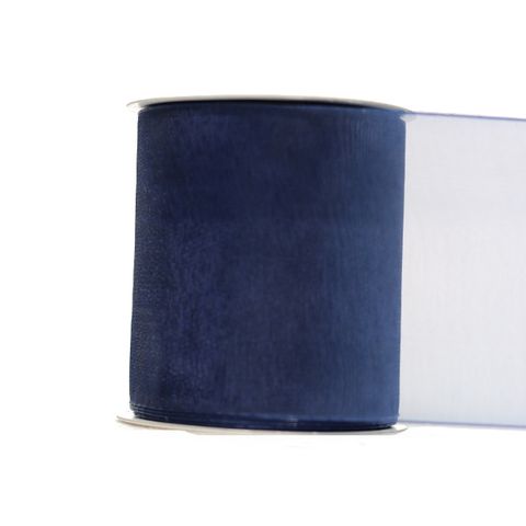 ORGANZA WOVEN EDGE 70mm x 23Mtr NAVY