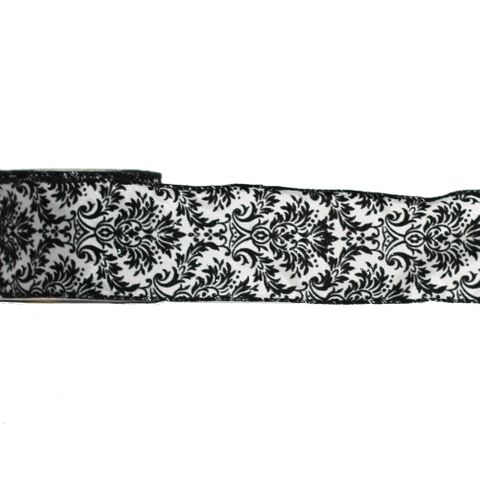 GEO FLORAL 60mm x 9Mtr BLACK (WIRED)