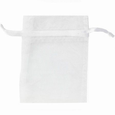 POUCH ORGANZA SMALL14(H) x 10(W)cm WHITE (PACK OF 10)