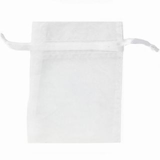 POUCH ORGANZA SMALL14(H) x 10(W)cm WHITE (PACK OF 10)