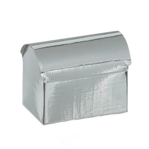 CHEST SMALL 70(L)x45(W)x52(H)mm METALLIC SILVER -PACK OF 10