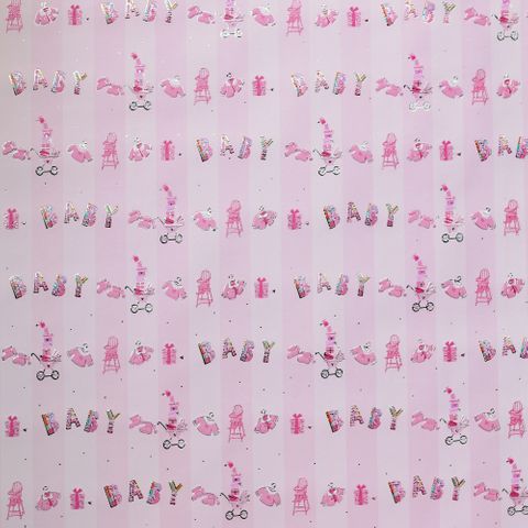 GIFT WRAP SHEETS BABY BLISS PINK 500x700mm-BUY5  GET5 FREE (MOQ 5)