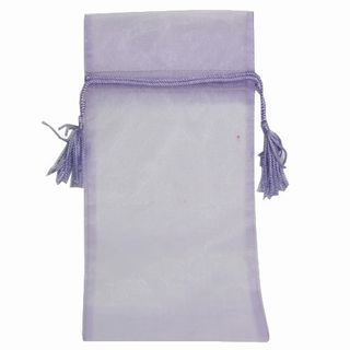 POUCH ORGANZA TASSEL LARGE 25(H) x 15(W)cm LAVENDER (PACK OF 10)