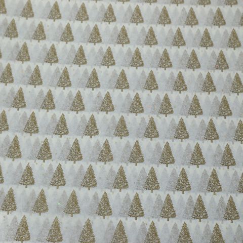 TISSUE PRINTED QUIRE (20 SHEETS) PETITE GOLD TREES SIZE 76cm X50cm