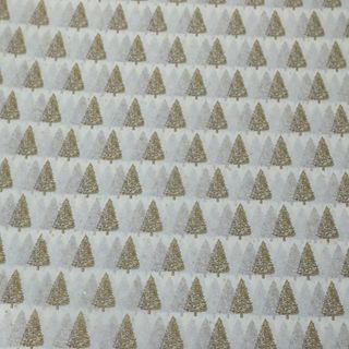 TISSUE PRINTED QUIRE (20 SHEETS) PETITE GOLD TREES SIZE 76cm X50cm