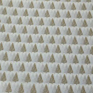 TISSUE PRINTED QUIRE (20 SHEETS) PETITE GOLD TREES SIZE 76cm X50cm