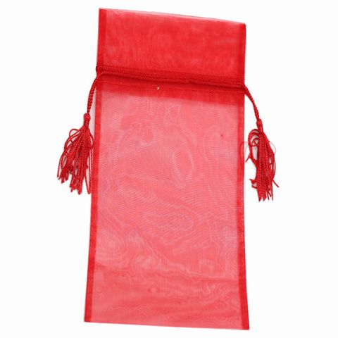 POUCH TASSEL LARGE 25(H) x 15(W)cm RED (PACK OF 10)