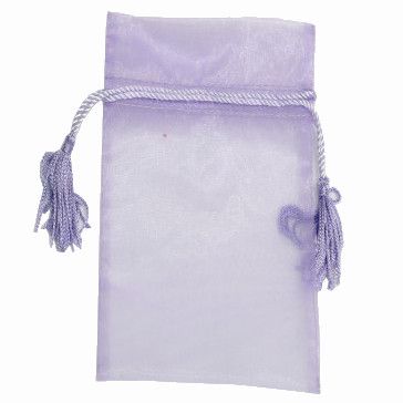 POUCH TASSEL MEDIUM 17(H) x 12.5(W)cm LAVENDER (PACK OF 10)